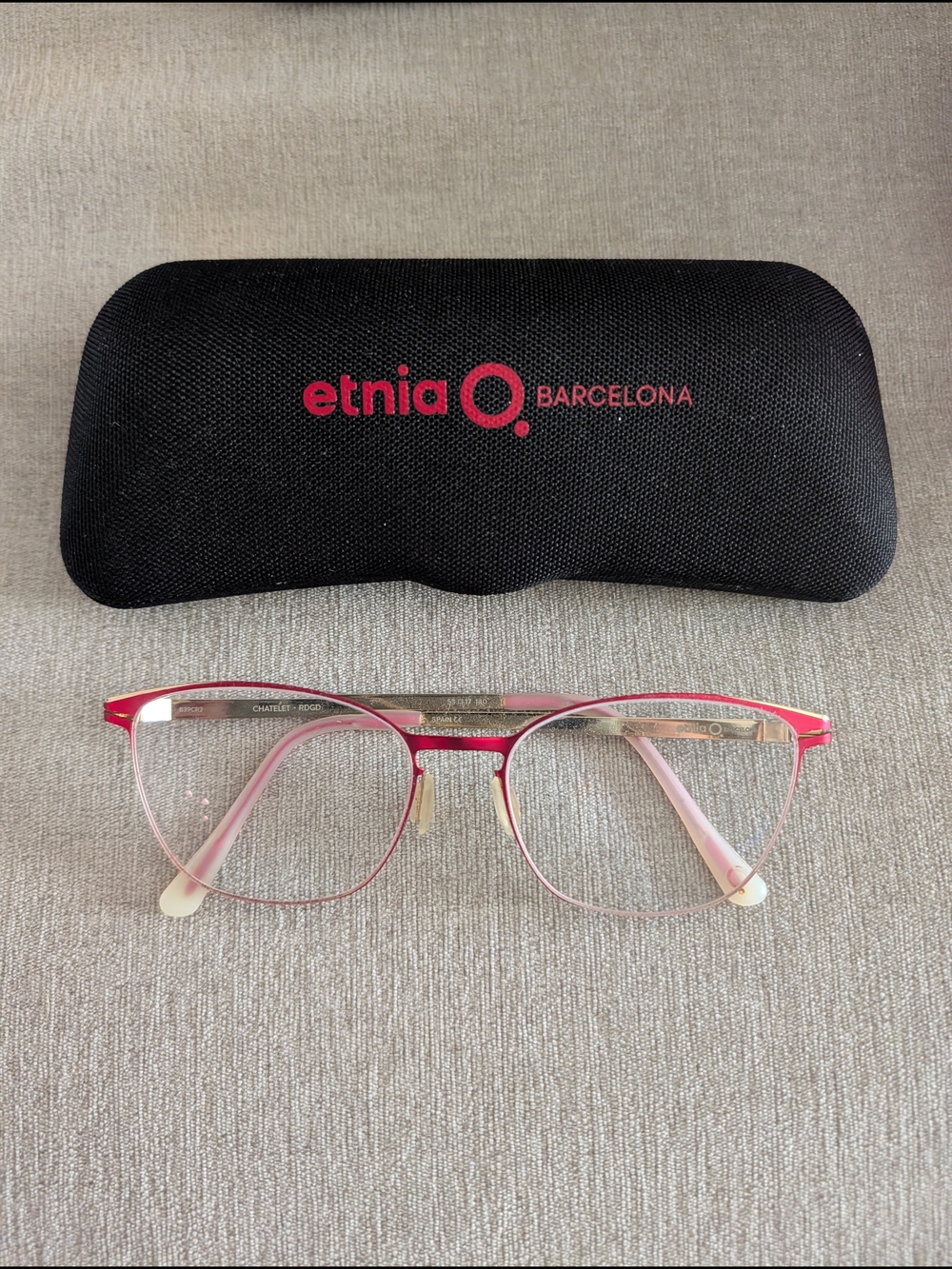 Etnia Barcelona Pink Metal Cat-Eye Glasses